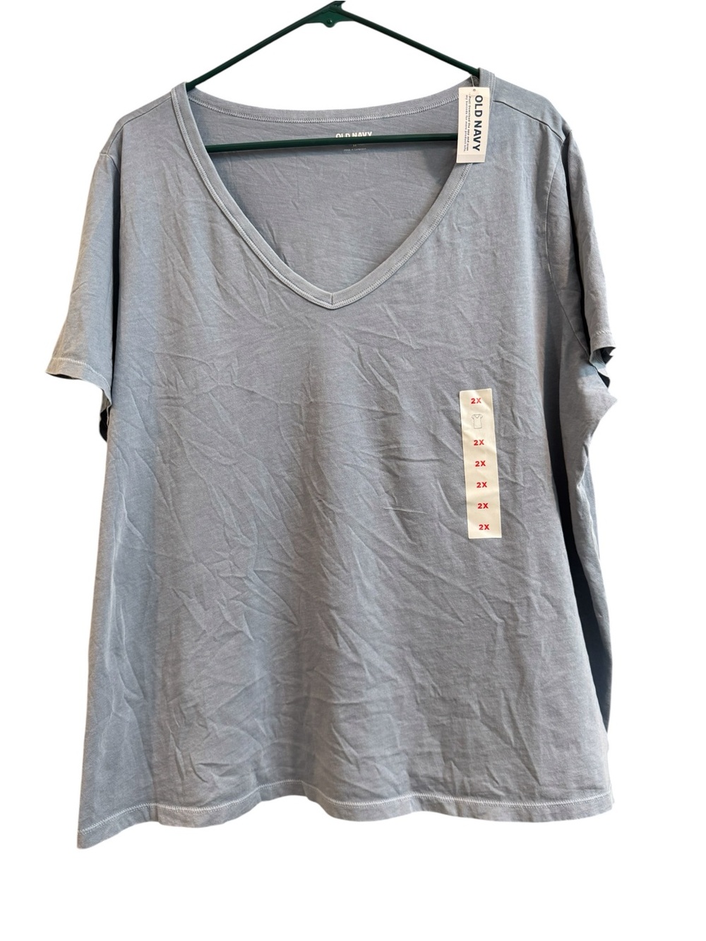 Old Navy Women's Short Sleeve V-Neck Tee - Light Blue